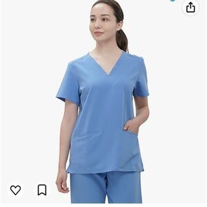 NWT  2X Medtecs Scrub Top for Women, Four-Way Stretch Shirt with 2+1 Pockets